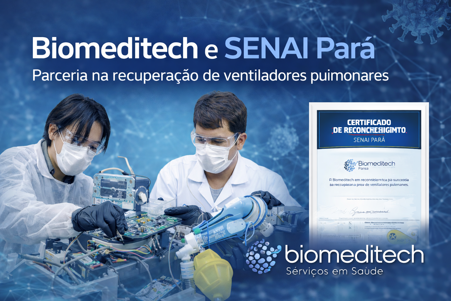 Biomeditech e SENAI Pará: uma parceria que salvou vidas